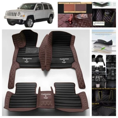 For Jeep Patriot 2007-2017 Car Floor Mats Luxury Custom Carpets Rugs Waterproof - Imagem 1 de 4