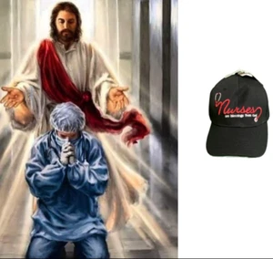 Gorra de béisbol religiosa Swanson negra enfermeras son bendiciones de Dios sombrero - Imagen 1 de 6