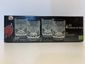 Crystal D'Adriana Luna Set 4 Clear 3 3/4” Flat Tumblers 8 ounces highball glass - Picture 1 of 6