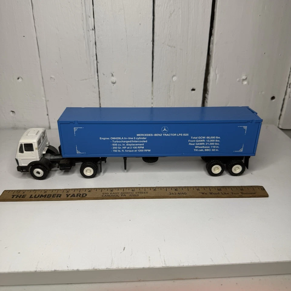 老式梅赛德斯-奔驰 LPS 1625 卡车拖车型号 12 英寸西德制造 — 第 1/4 张图片