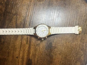 Michele Women's Tahitian Jelly Bean Chronograph Watch White & Silver - Picture 1 of 2