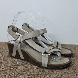 Sandalias Teva Cuero Taupe Ysidro Universal Estilo Cuña Zapatos Talla 7 Para Mujer - Imagen 1 de 8