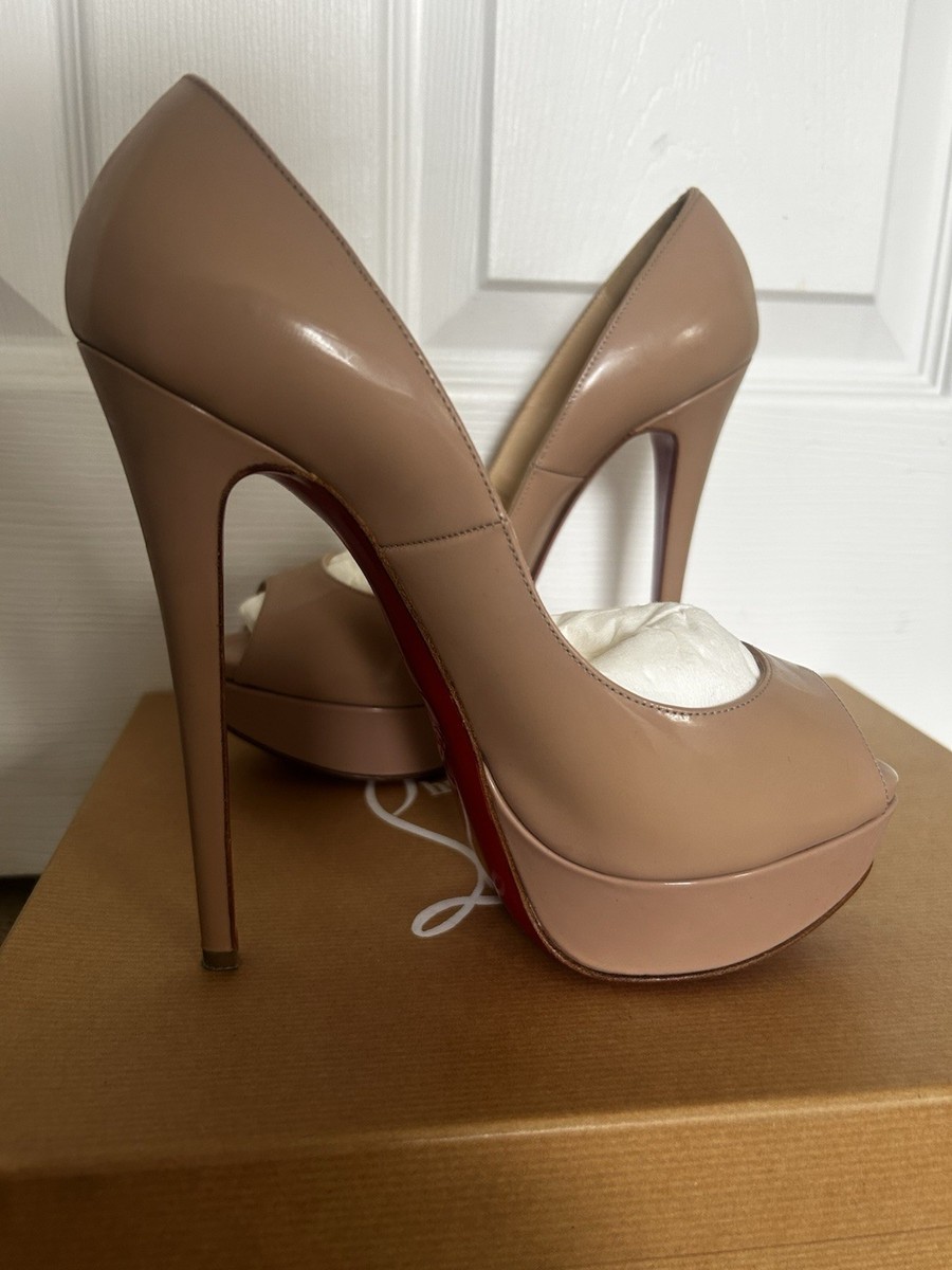 Patent Leather Christian Louboutin Lady Peep Heels for Women Patent Leather Christian Louboutin Lady Peep Heels for Women