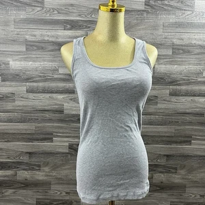 Reebok Women’s Gray Ribbed Tank Top Size M Medium Stretch Athletic Casual - Picture 1 of 10
