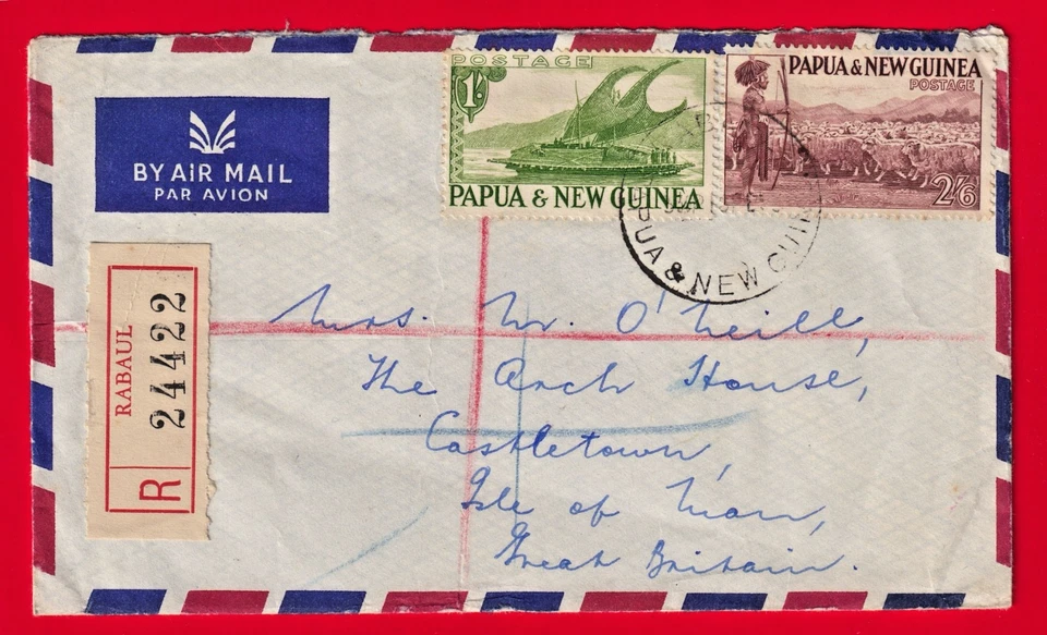 Air Mail Cover From Papua & New Guinea to Great Britain - Image 1 of 1
