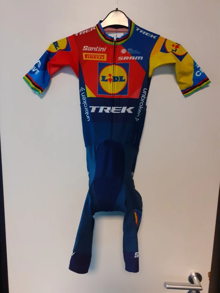 Original Santini Lidl Trek Mujer 2025 Traje Sprint Verano Ex Campeón del Mundo (XS) - Imagen 1 de 2