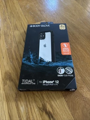 Body Glove Waterproof Black/Clear Case For Apple iPhone 12 NEW Open Box
