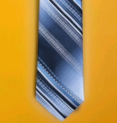 Corbata vintage años 60 70 Brittania para hombre poliéster a rayas 54" Foto 1 de 4