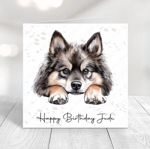 PERSONALISED POMSKY DOG BIRTHDAY CARD, MOTHER'S DAY, FATHER'S DAY - Picture 1 of 12