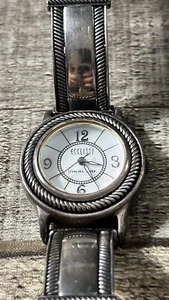 Reloj Ecclissi de plata de ley con correa de cuero marrón y cara de perla - Imagen 1 de 8
