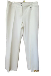 KATE HILL WHITE Capri pants CASUAL CAREER Women STRETCH size 16 WAIST 38 - Picture 1 of 5