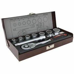 Eurotech 10pc 3/8" Drive Whitworth Socket Set | ET10540 | CR-V Steel 1/8-11/16" - Picture 1 of 4