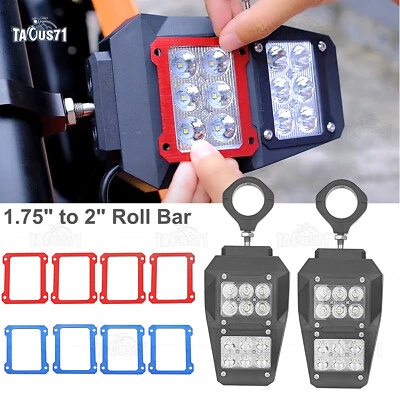 Espejos retrovisores laterales con luces LED de roca para UTV KAWASAKI Teryx Honda Pioneer Foto 1 de 4