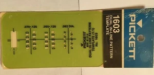 NOS Pickett Chartpak 1603 Dual In-Line Pattern Template - Ratio 1:1 - FREE SHIP! - Picture 1 of 1