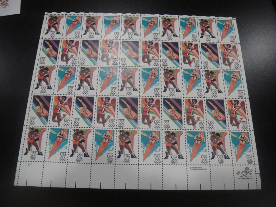 USA 1984 Sc#2082-85 20c Los Angeles Olympics sheet of 50 Stamps MNH XF - Image 1 of 1