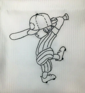 Neuer handbestickter Standard-Kissenbezug "Baseball Junge", Stck. 2 - Bild 1 von 2