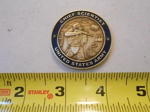 HTF 2 STAR CHIEF SCIENTIST DEPARTMENT OF THE ARMY CHALLENGE COIN MILITARY US - Picture 1 of 2