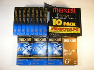 20 MAXELL 6 hr. Video Cassette T-120 VHS Tapes, 16 Sealed, 4 Used - Picture 1 of 4