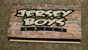 JERSEY BOYS New Jersey GRILLE, FLIP CARD ADVETISEMENT (1.75" x 3.50"), New - Picture 1 of 2