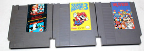 Lot of 3 Nintendo NES Super Mario Bros Duck Hunt Dr 3 Video Game Cartridges