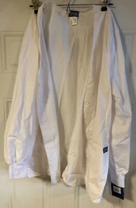 Cherokee Lab Coat White Pockets Buttons Small - Picture 1 of 5