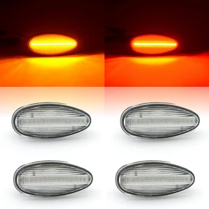Rear Fender Bed LED Clear Side Marker Lens Lights Fits 99-14 Sierra & Silverado - Picture 1 of 11