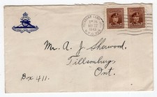 Canada WWII 1943 Petawawa Camp ONT - MPO - Military Post Office - Machine Cancel