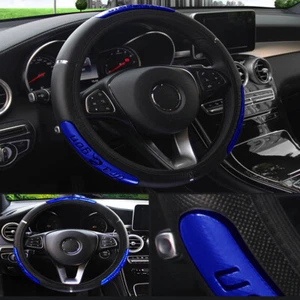 PU Leather Car Steering Wheel Cover Accessories For 15"/38CM Universal - Picture 1 of 12