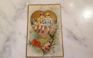 Antike Postkarte "Zu meinem Valentinstag" datiert 1908 - Bild 1 von 4