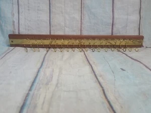 Vintage Wood Tie Rack Wall Mount 36 Pegs - Picture 1 of 6