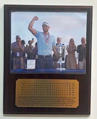 Placa fotográfica 8x10 Wyndham Clark 2023 US Open Champion con placa de identificación grabada Foto 1 de 4
