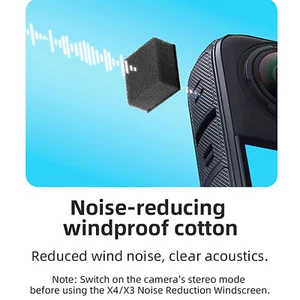 Camera Mic Windscreen Noise Reduction Sponge Muffler Windproof Case For Insta360 - Picture 1 of 7