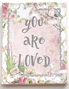 Nursery Wall Art Print Children’s Art Pink Themed On Cardstock 8x10” #NZ4 - Picture 1 of 2