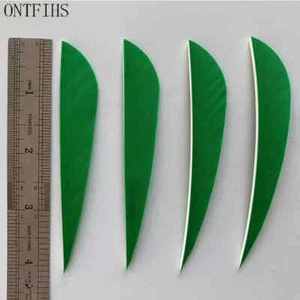 50PCS 4 Inch Parabolic Arrow Fletching Feathers Fletches RW LW - Picture 1 of 22