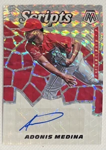 2021 Mosaic Scripts Silver Auto Adonis Medina Phillies SCR-ME - Picture 1 of 2