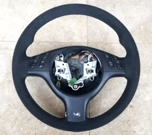 BMW E39 E46 TriColor Stitch Alcantara Leather Sport Multifunction Steering Wheel - Picture 1 of 19