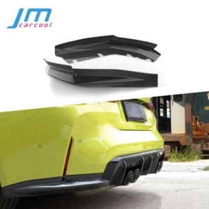 For BMW 3Series G80 M3  21-22 Dry Carbon Fiber Rear Side Diffuser Splitters Fins - Picture 1 of 5