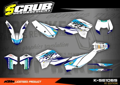 KTM Dekor EXC 125 200 250 300 400 450 530R 2008 2009 2010 2011 Aufkleber SCRUB - Bild 1 von 4