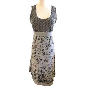 Athleta Women Gray Floral Dress Size M Medium Sleeveless Stretch Casual - Picture 1 of 12