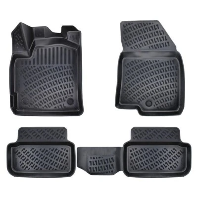 Floor Mats Liner Fits Renault Dacia Sandero III 2020-2025 3D Molded Black 4 Pcs - Image 1 of 4