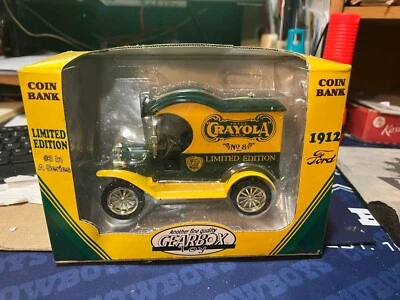 GEARBOX--CRAYOLA DELIVERY CAR--1912 FORD--GOODYEAR----DIE-CAST BANK----#3 - Image 1 of 2