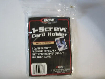 BCW 1 SCREW CARD HOLDER 50 PT BCW # 1S-THICK - Image 1 of 2