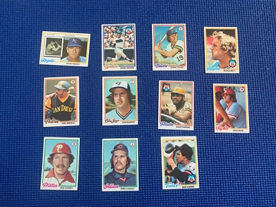 Lote de 11 tarjetas de béisbol Topps 1978 - tarjetas de jugador/gerente, ¡Salón de la Fama! Foto 1 de 4