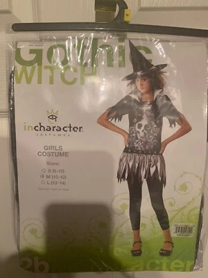 Nuevo Disfraz de Bruja Gótica InCharacter Niño Talla Mediana 10-12 Vestido Sombrero Leggings Foto 1 de 4