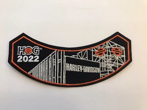 NEW 2022 HOG Harley Davidson Owners Group Patch Badge Jacket Wings Rocker Black - Picture 1 of 1