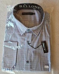 Chemise blanche à carreaux neuve taille 5 (44) marque Belloni (vt) - Picture 1 of 5