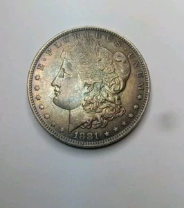 Rainbow Toned 1881 O Morgan Silver Dollar $1 In Capsule - Imagen 1 de 8