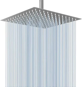 10 Inches Large Rainfall Shower Head Made of 304 Stainless Steel  Brushed Nickel - Picture 1 of 8