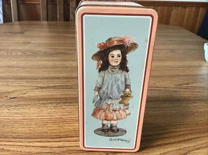 Bessie's Playmates H3843 1987 Giordano Art Ltd. Collectible Vintage Tin Can Box - Picture 1 of 8