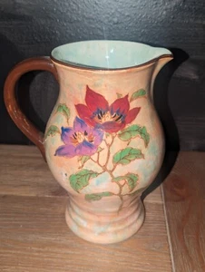 Vintage/Antiq Royal Doulton Porcelain Magnelle Water Jug with Floral Decorations - Picture 1 of 7